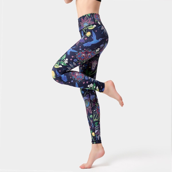 Højtaljede hofteløft yoga trænings fitness leggings - HK270 XL