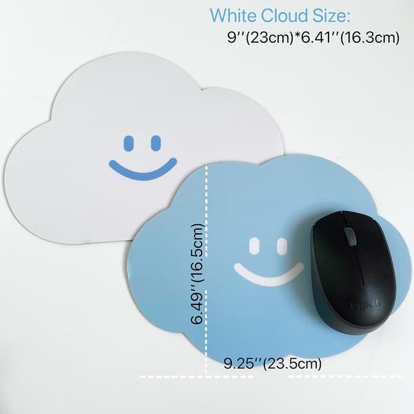 Søte sky-musematte sett med 2, vanntett PVC liten musematte, N