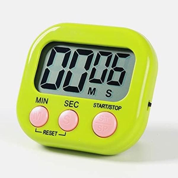 Magnetisk køkkenur med stort LCD-display