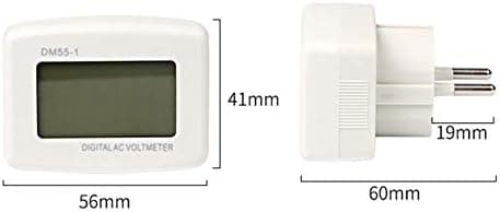 Blå bakgrunnsbelyst digital LCD voltmeter 220V, EU-pris spenningstest