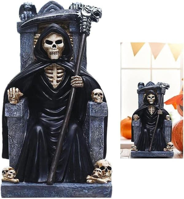 Halloween hageskalle statue Dødsstatue dekorasjon