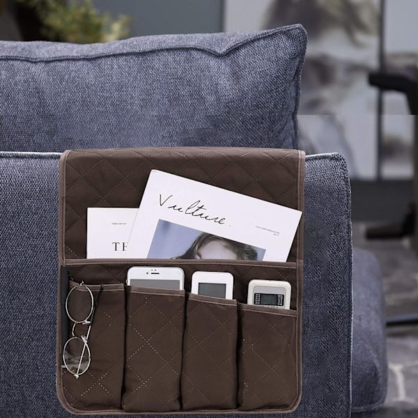 Armlenestøtte Organizer, PU Sofa Stolbeskytter Cove Gold