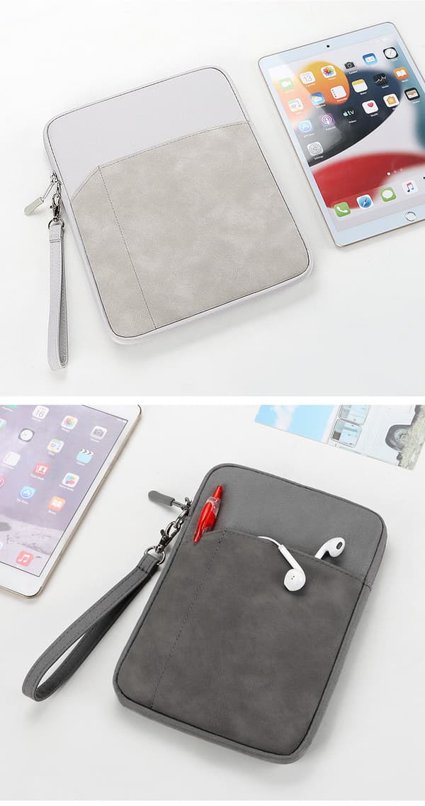 Tabletholder 7,9-11 tommer med lommer Light Grey 7.9-8inch