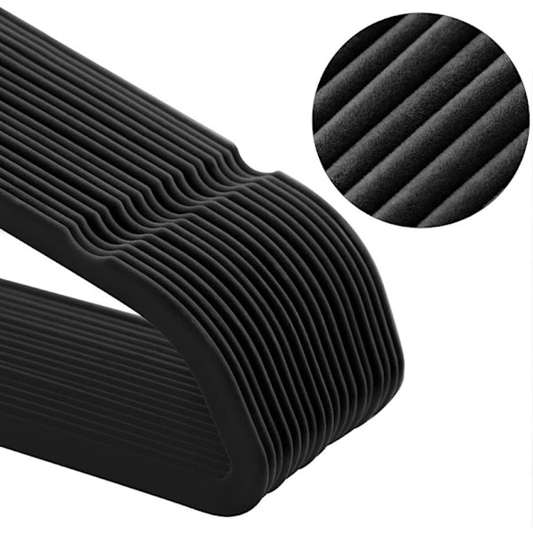 Skridsikker fløjlsbøjle (45 cm) - Elfenben/rosaguld krog 20PCS