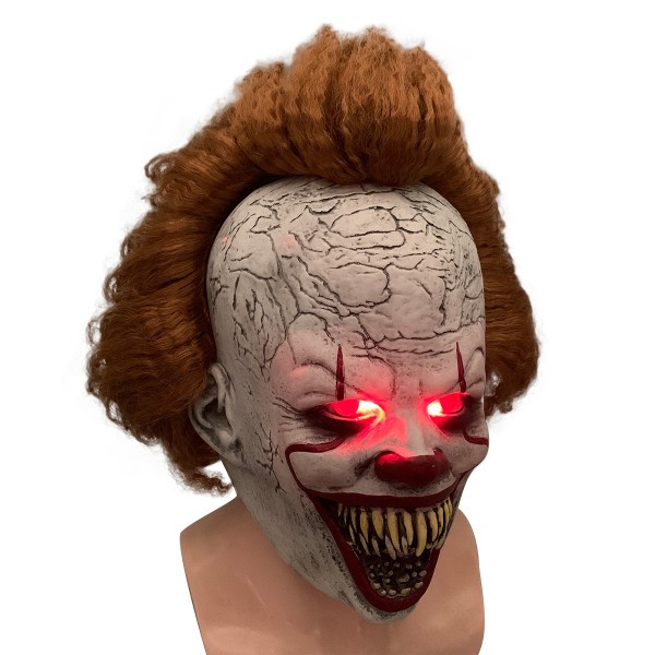 Joker Back To Soul 2 pennywise Mask LED Light Wig Headgear Horro