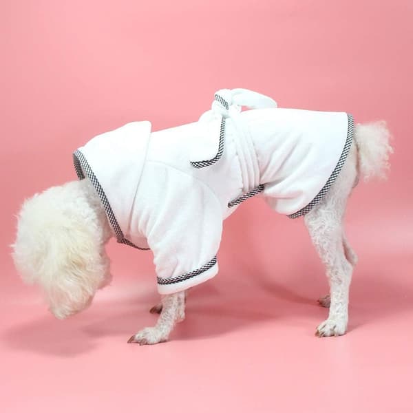 Hunde badekåbe, hvalpe hætte badekåbe hurtig tør mikrofiber hund tør