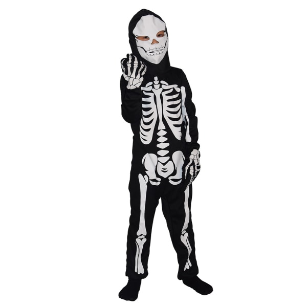 Halloween Dödskalle Kostym för Barn Spöke Dödskalle Rollspel Kostym C