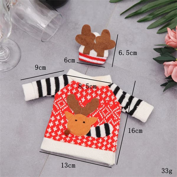 1 st röd vinflaska överdragsväskor jultomte dekoration jul