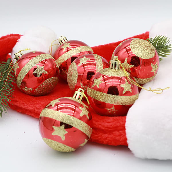6X Julekule Baubles Julepynt Hjem