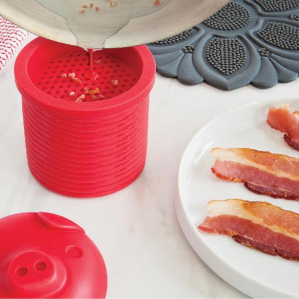 Piglet Silikon Bacon Fett Avtappning Bacon Fett Samlare Baco
