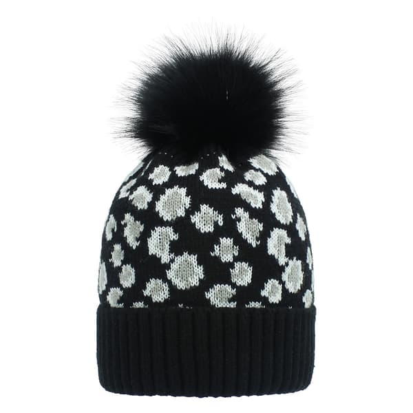 Dame Vinterhatte Strik Line Hue Hat Kold Dag Ski Bobble Pom