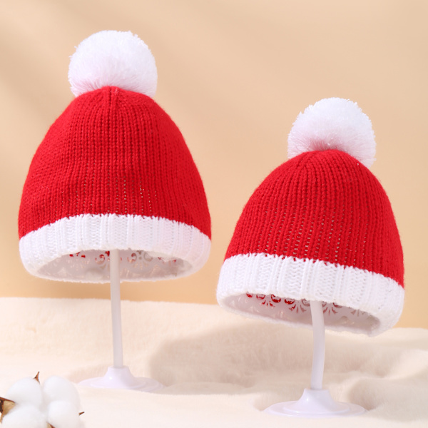 2 stycken höst och vinter ullboll mamma baby stickning swe