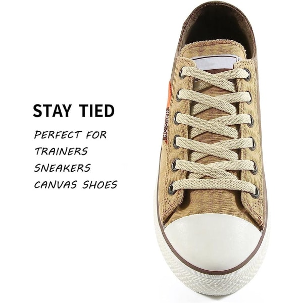 5 par flate skolisser for joggesko (beige), flate skolisser for