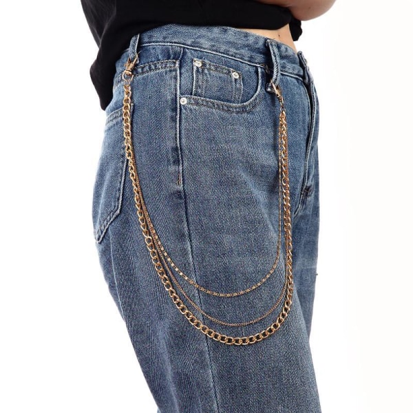 Plånbok Hip Hop Punk Pants Pocket Chain Bälte Hipster Jeans Bälte C