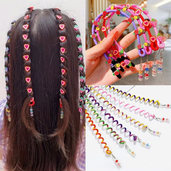 5 st flätor verktyg DIY hår accessoarer flickor färgglada twist El