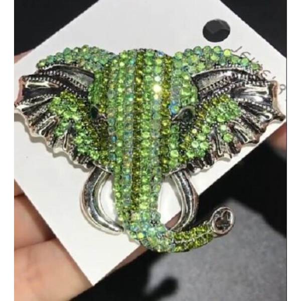 Stor glitrende elefant broche til kvinder mænd fest casual mode