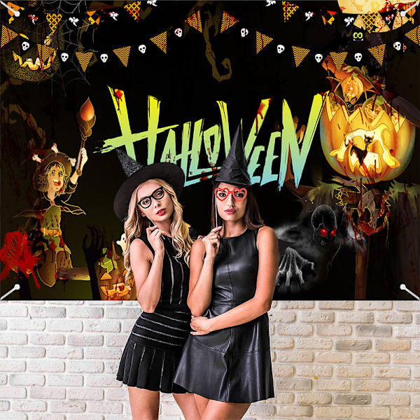 Halloween-seinävaate, pimeässä hohtava seinävaate, psykedeelinen aave