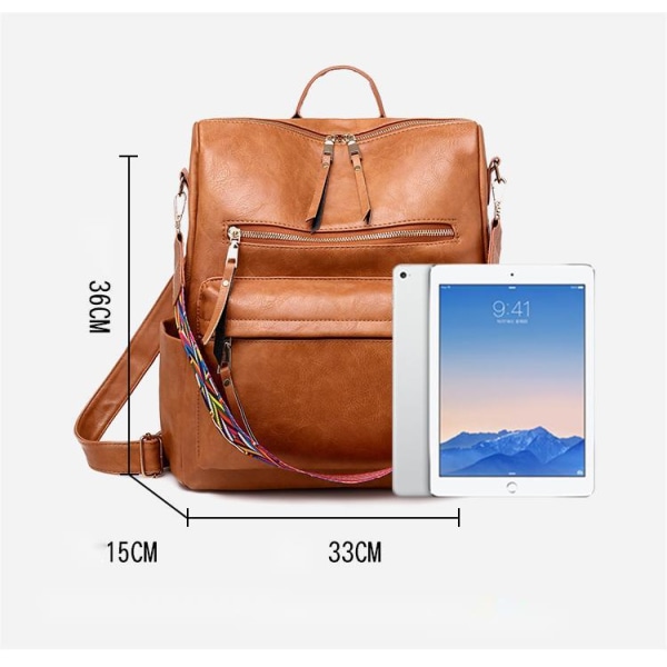 Damväska Ryggsäck Multifunktionell Design Konvertibel Satchel Handväskor Axelväska Reseväska - Svart