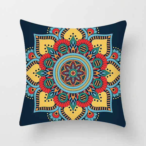 Dekorative Pudebetræk 45 x 45 cm, Farverige Paisley Tribal Mønster Dekoration Blomst Pudebetræk til Stue Sofa Patio (MTL-15) double sided
