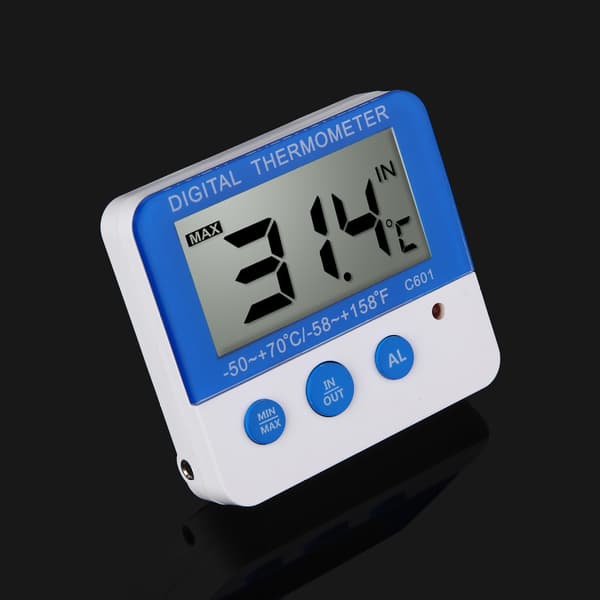 Årets Mini Indendørs LCD Display ABS Alarm Termometer, Stor El