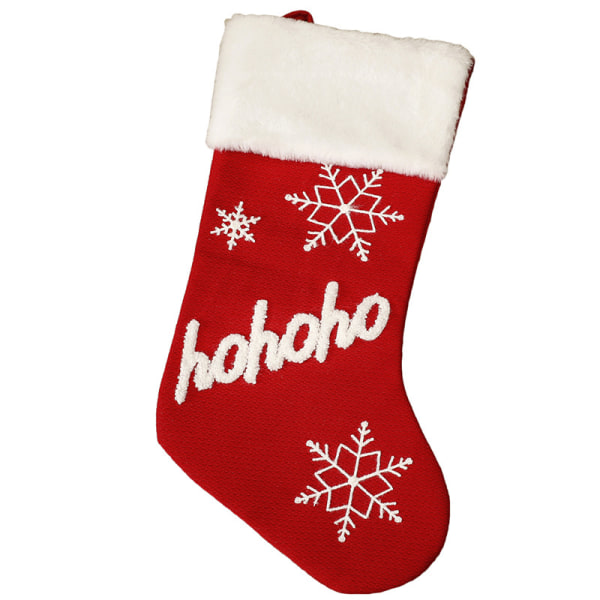 HOHOHO Christmas Stockings Set of 1, 18 Inch Large Plush Christm