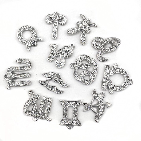12 stk. 3D-clogs sandaler ornamenter (tolv stjernetegn), sko