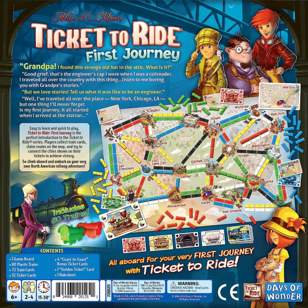 Ticket to Ride First Journey Brettspill | Strategispill | Tog