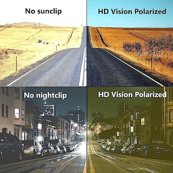 Set med 2 polariserade solglasögon, fällbara och ultralätta, över-Gl