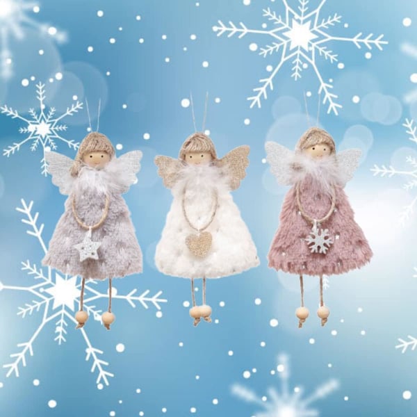 3 delar Angel Doll Hängen, Christmas Hanging Angel Doll Penda