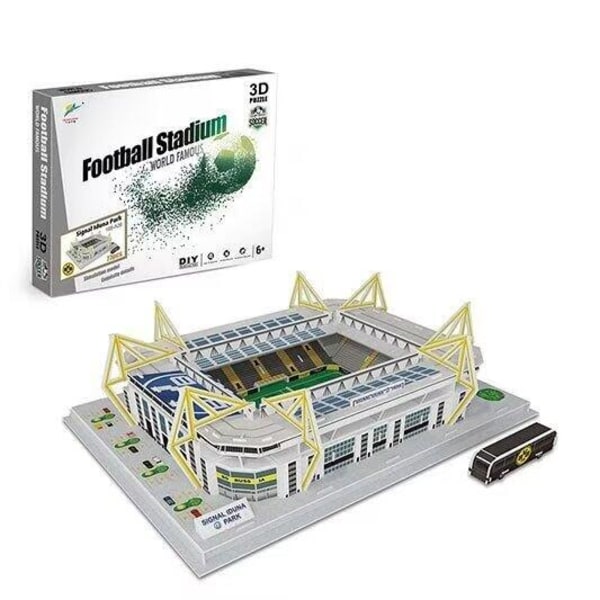 3D Fotbollsplan Pussel Tredimensionellt Pussel 3D Pussel Stadion Pappmodell Byggset Barnleksaker