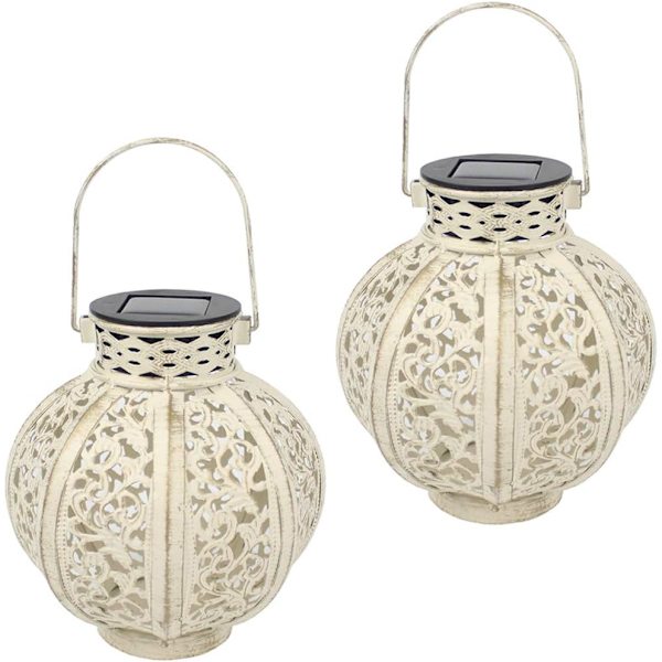1-pack utomhus hängande solcellslampor retro jul solcellslampor