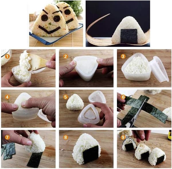 4 trekant sushiformer sushiformer løk risformer DIY-verktøy