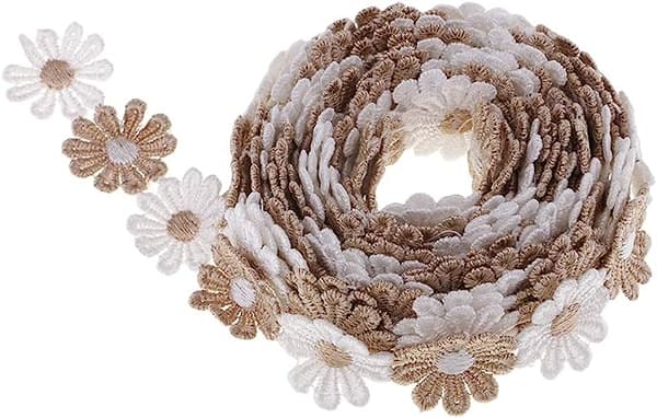 15 meter/pose blonder blomst brodert blonder
