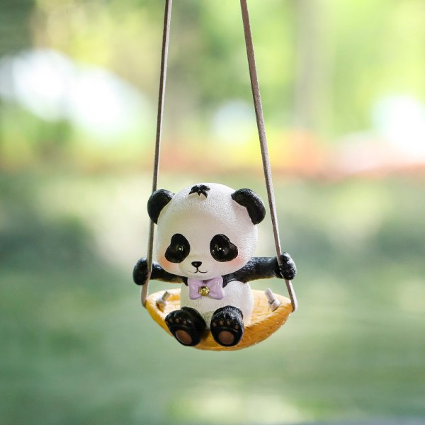Auton riippuva keinu panda koriste Autopeilin riipus Auto