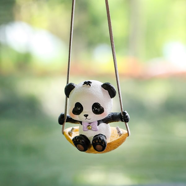 Bilhengende sving panda ornament bil speilhengende anheng bil