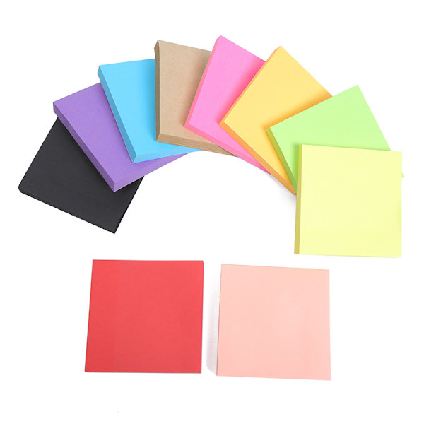 (10 Pakke) Sticky Notes 3x3 Tommer, Selvklistrende Blokke i Lyse Farger