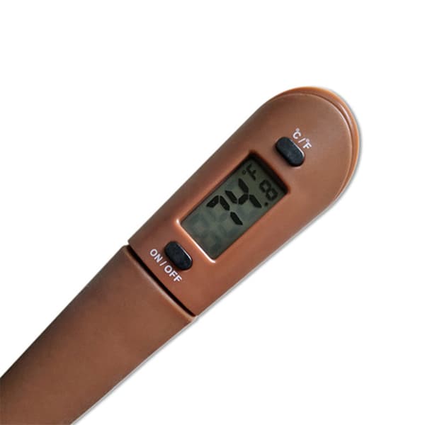 1 Bärbar skedtermometer Silikonskrapa Lång Digital Spatel