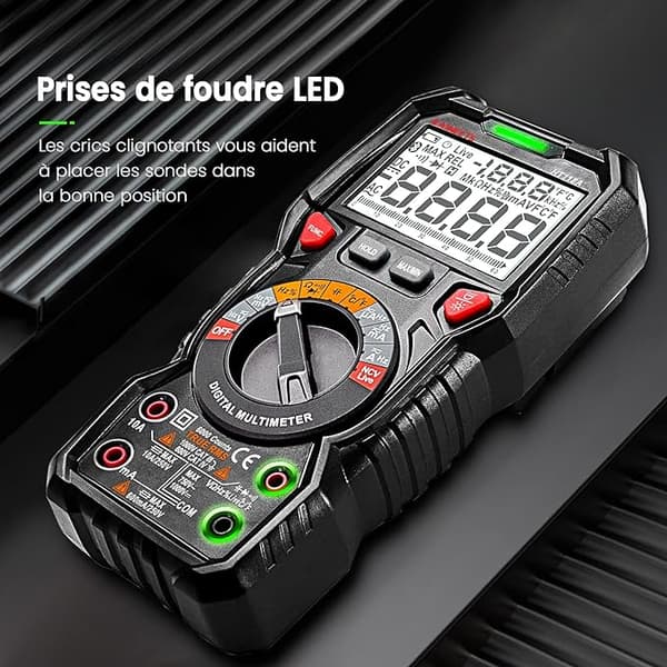 TRMS 6000 tællinger automatisk digitalt multimeter (LED-terminalguide)