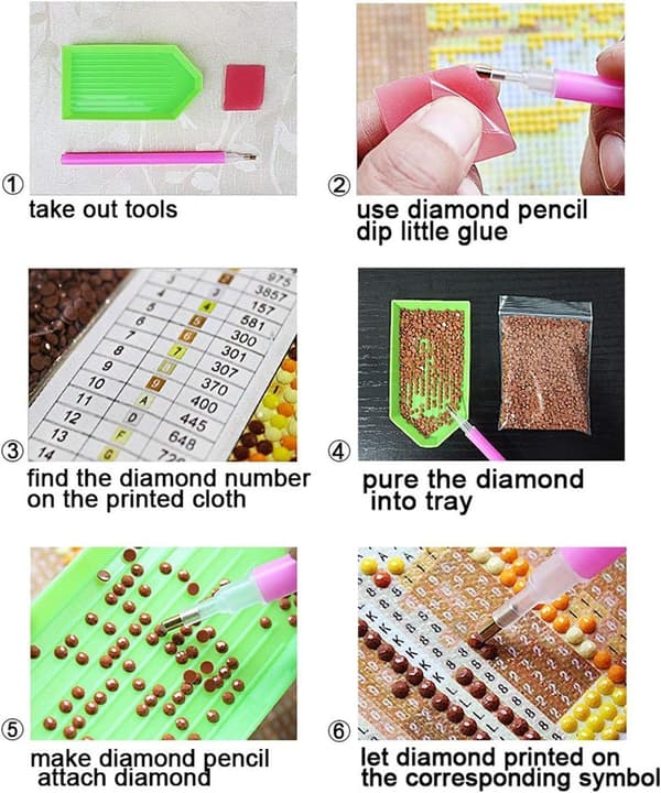 DIY vuxna barn drömfångare 5D diamantmålningssats rund d