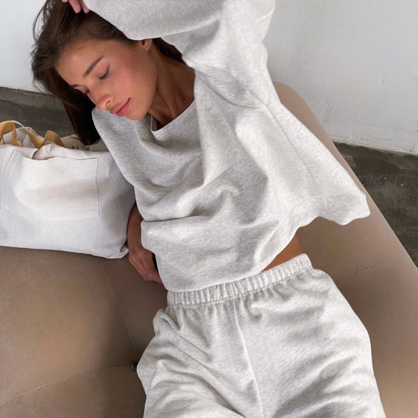 2022 Höst Europeiska och Amerikanska Långärmade Pyjamas Set Lös