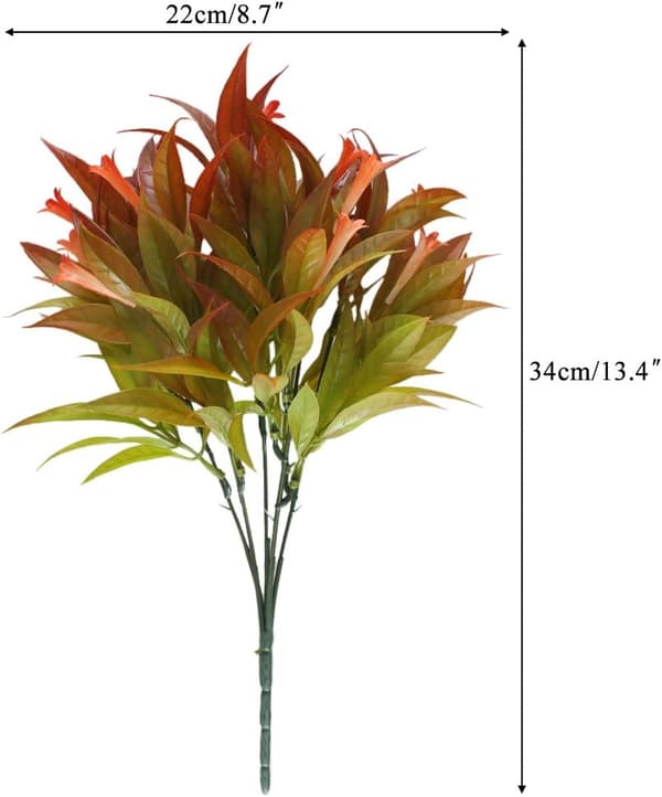 Nahuaa Konstgjorda Blommor Växter Set om 4 Nahuaa
