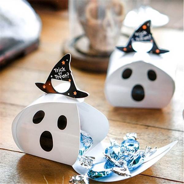 20-pack Halloween godisaskar, kakförvaringsaskar, pumpa godispåsar