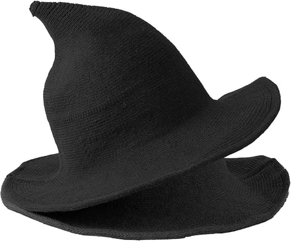 2-pack Halloween häxhattar varma ullhattar för kvinnor Halloween