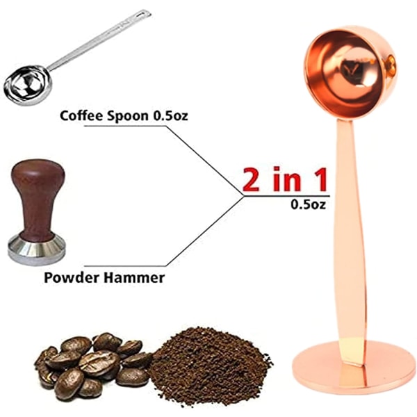 Espresso Scoop og Tamper Kaffeske i Rustfrit Stål Måleske