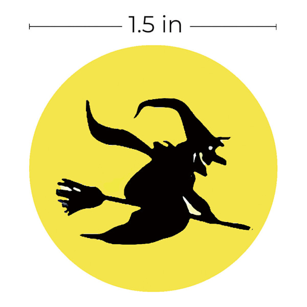 1000 kpl Halloween-tarroja, velhohattu noita lepakko itseliimautuva P