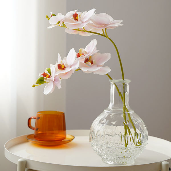 2 stk. 5 kunstige phalaenopsis blomster til boligindretning