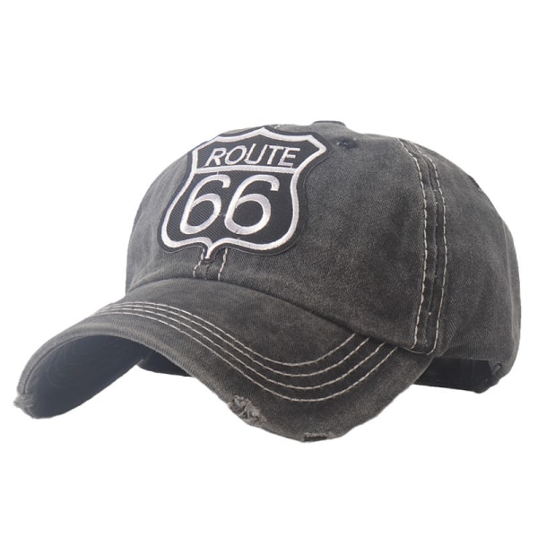 Vasket bomull ny stil 66 bokstaver broderi baseball cap vasket