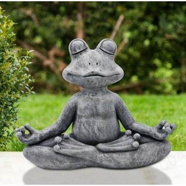 Zen Mediterande Yoga Groda Trädgårdsstaty Present, Juldekoration, In