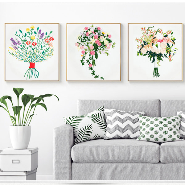Romantisk hjerte, DIY håndtrykt broderikit