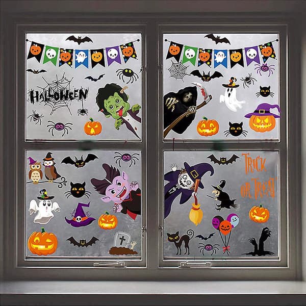 Halloween Statiske Flyttbare Vindusglassklistremerker